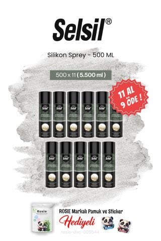 Selsil 500 ml Silikon Sprey, 11 AL 9 ÖDE ve rosie pamuk