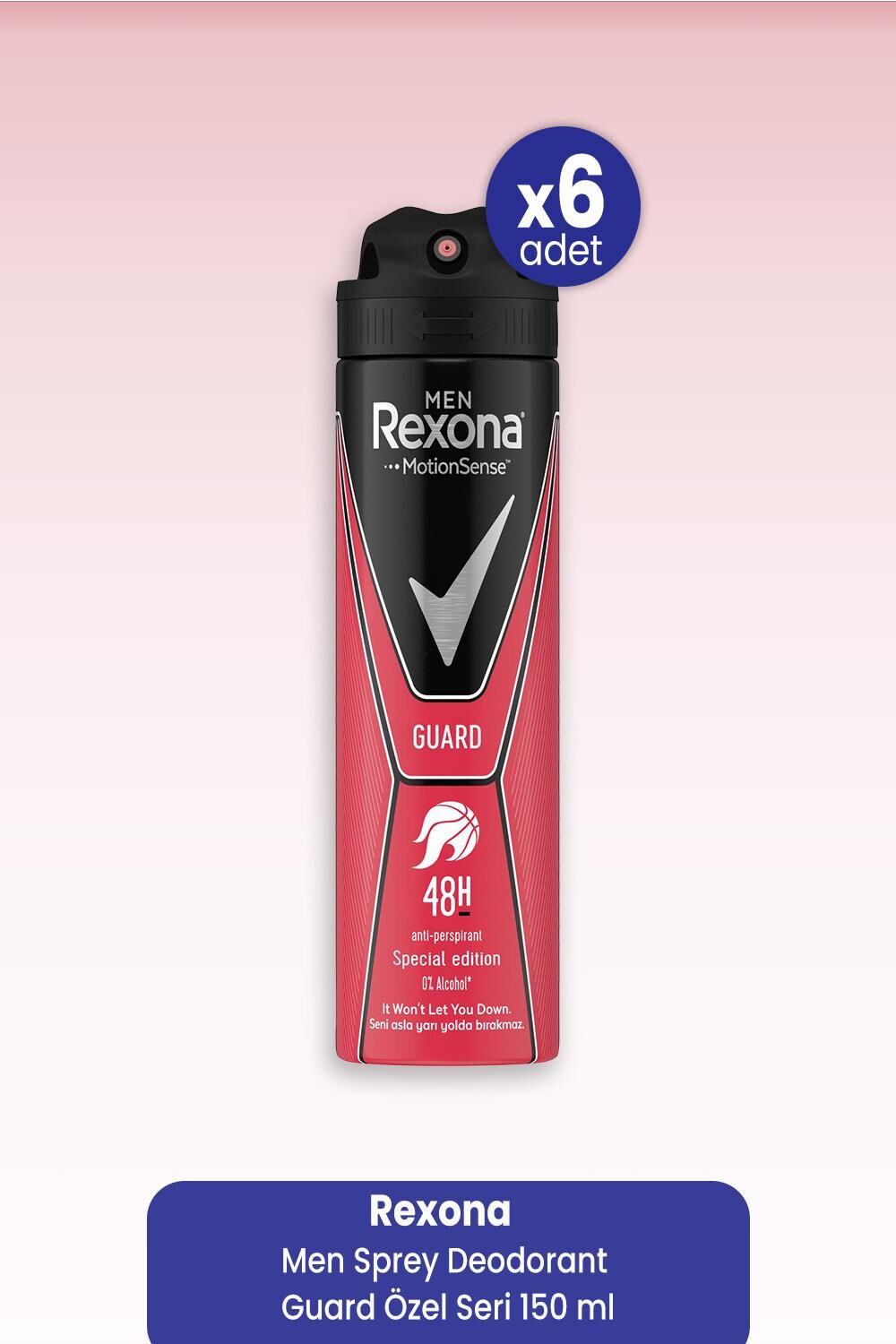 Rexona Men Sprey Deodorant Guard Özel Seri 150 ml x 6 Adet