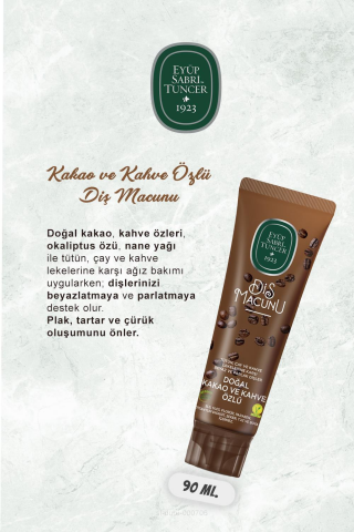 Aloe Vera, Misvak, Ceviz ve Kabuğu, Kakao, Çam Özlü 90 ml Diş Macun Seti ve Rosie