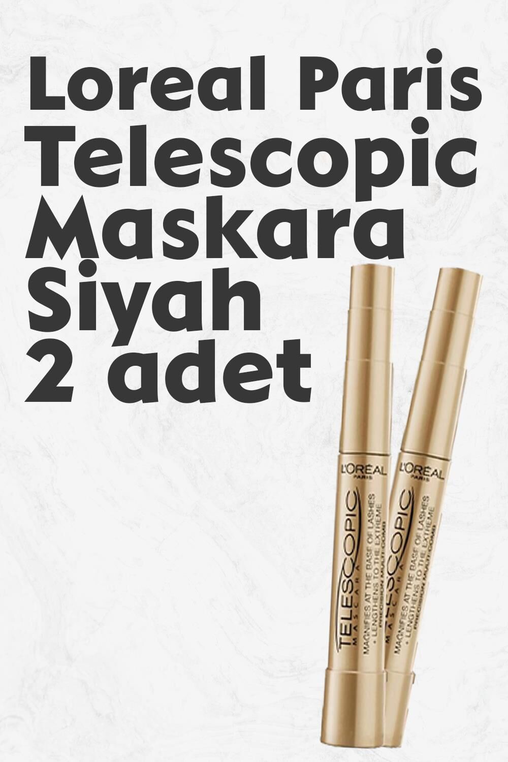 Loreal Paris Telescopic Maskara Siyah x 2 Adet