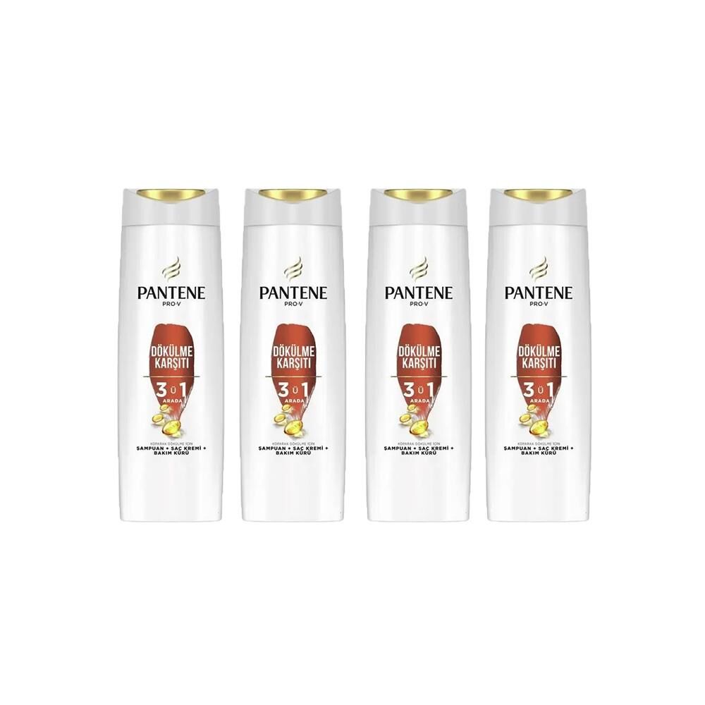 Pantene Şampuan Pro-V Saç Dökülmelerine Karşı Etkili 3' ü 1 Arada 400 ML x 4
