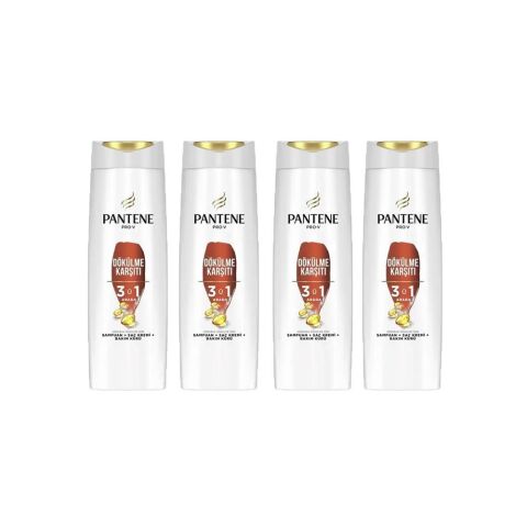 Pantene Şampuan Pro-V Saç Dökülmelerine Karşı Etkili 3' ü 1 Arada 400 ML x 4