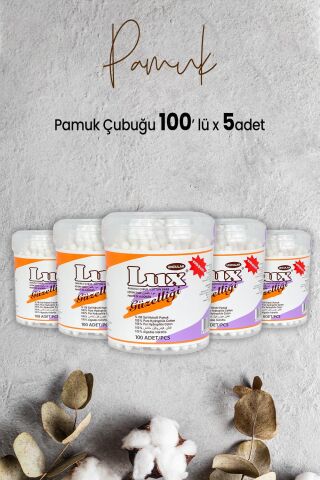 Lux Pamuk Çubuğu 100' lü x 5 Adet