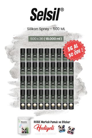 Selsil 500 ml, 36 AL 30 ÖDE Silikon Sprey ve rosie pamuk