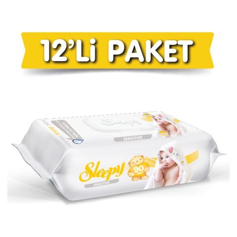 Sleepy Sensitive Islak Havlu 90'lı 12 Adet 1080 Yaprak