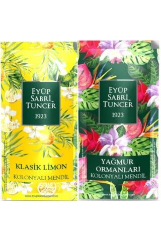 Eyüp Sabri Tuncer Kolonyalı Mendil Yağmur Ormanları ve Klasik Limon 150 Adet (2 Paket)