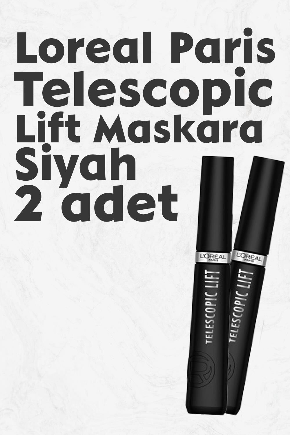 Loreal Paris Telescopic Lift Maskara Siyah x 2 Adet