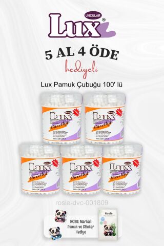 Lux Pamuk Çubuğu 100' lü 5 Al 4 Öde ve Rosie Pamuk