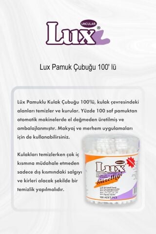 Lux Pamuk Çubuğu 100' lü 5 Al 4 Öde ve Rosie Pamuk