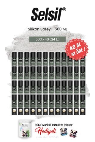 Selsil 48 AL 41 ÖDE, 500 ml Silikon Sprey ve rosie pamuk