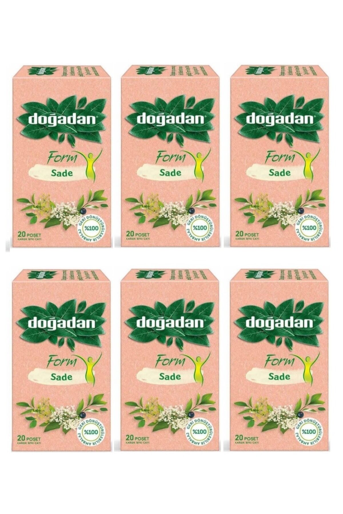 Doğadan Form Çay Sade 20'li x 6