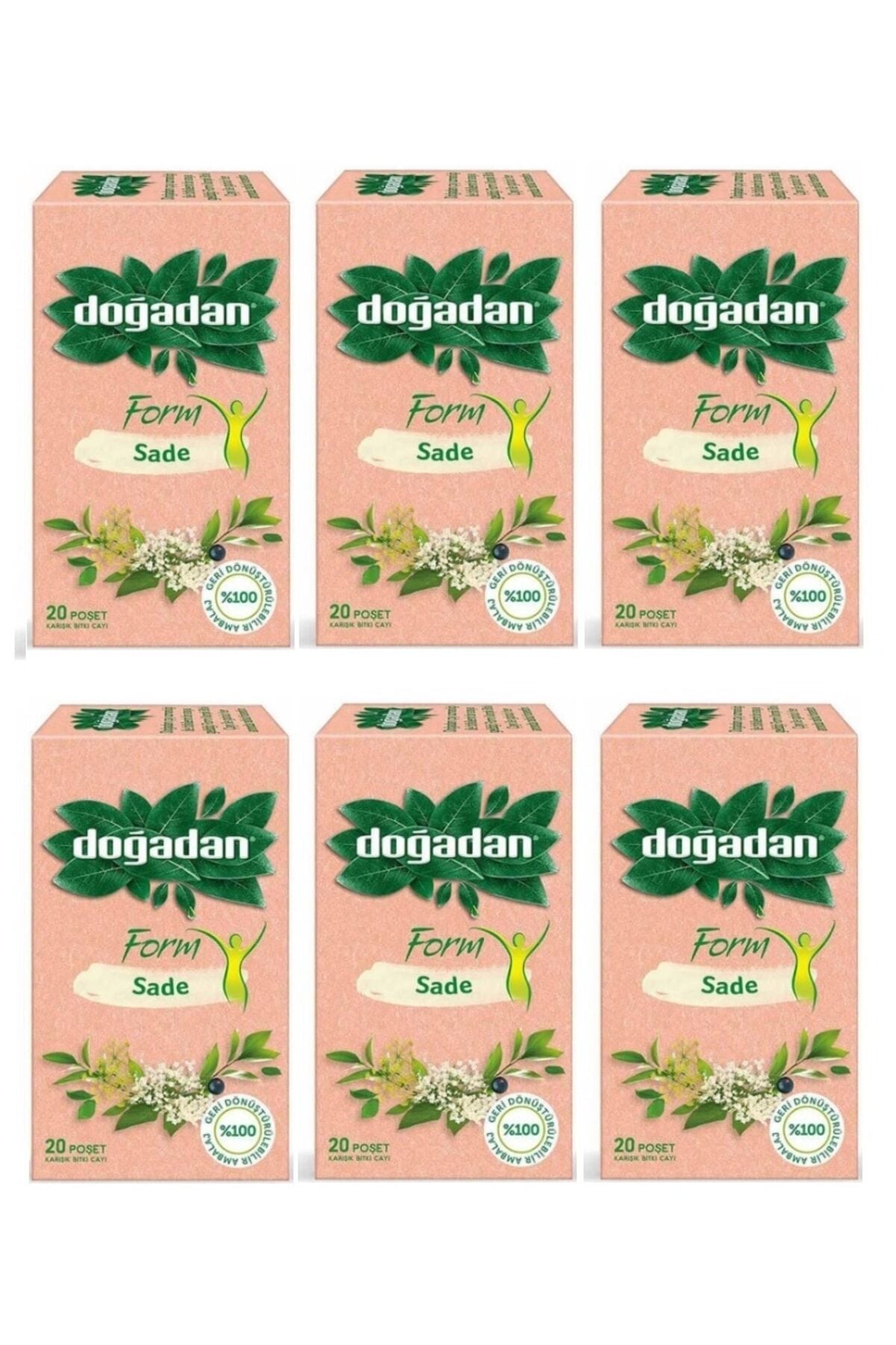 Doğadan Form Çay Sade 20'li x 6