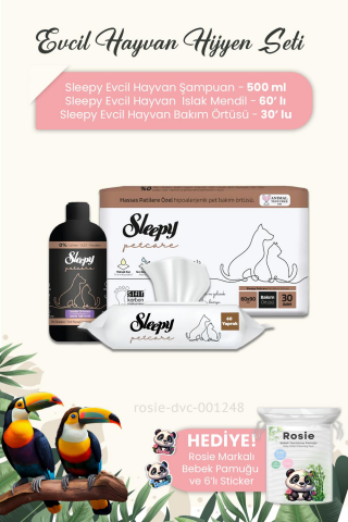 Sleepy Petcare Evcil Hayvan Hijyen Seti 3'lü ve ROSIE