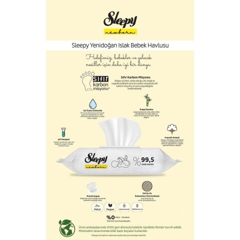 Sleepy Sensitive Islak Havlu 12x90'lı 1080 Yaprak