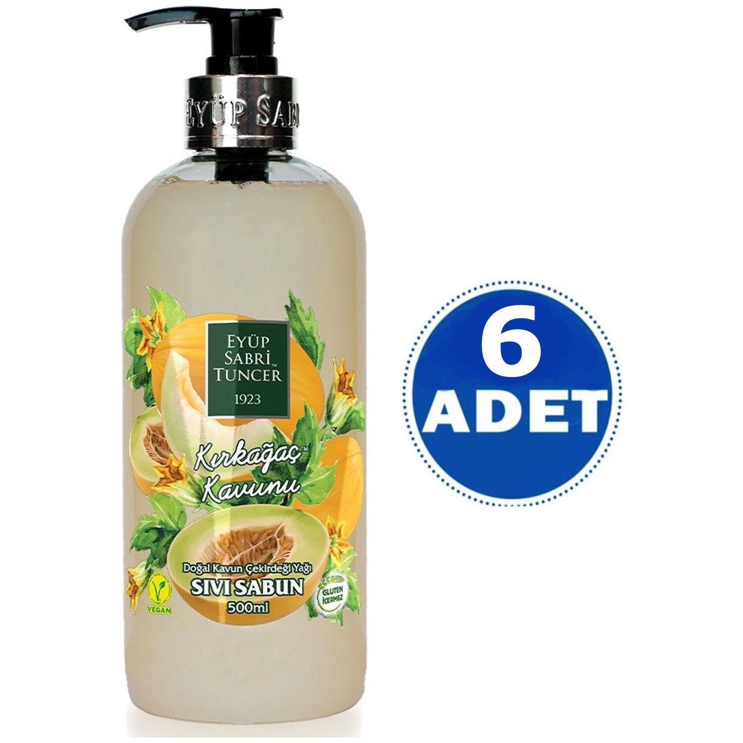 Eyüp Sabri Tuncer Kırkağaç Kavunu Sıvı Sabun 500 ml x 6 Adet
