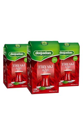 Doğadan Tiryaki Siyah Dökme Çay 1 kg - 3 Adet