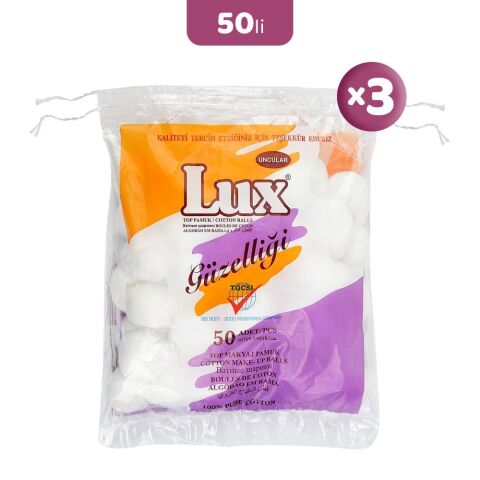Lux Top Makyaj Pamuğu 50'li x 3