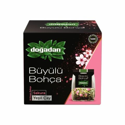Doğadan Büyülü Bohça Sakura Yeşil Çay 10'lu 12 G