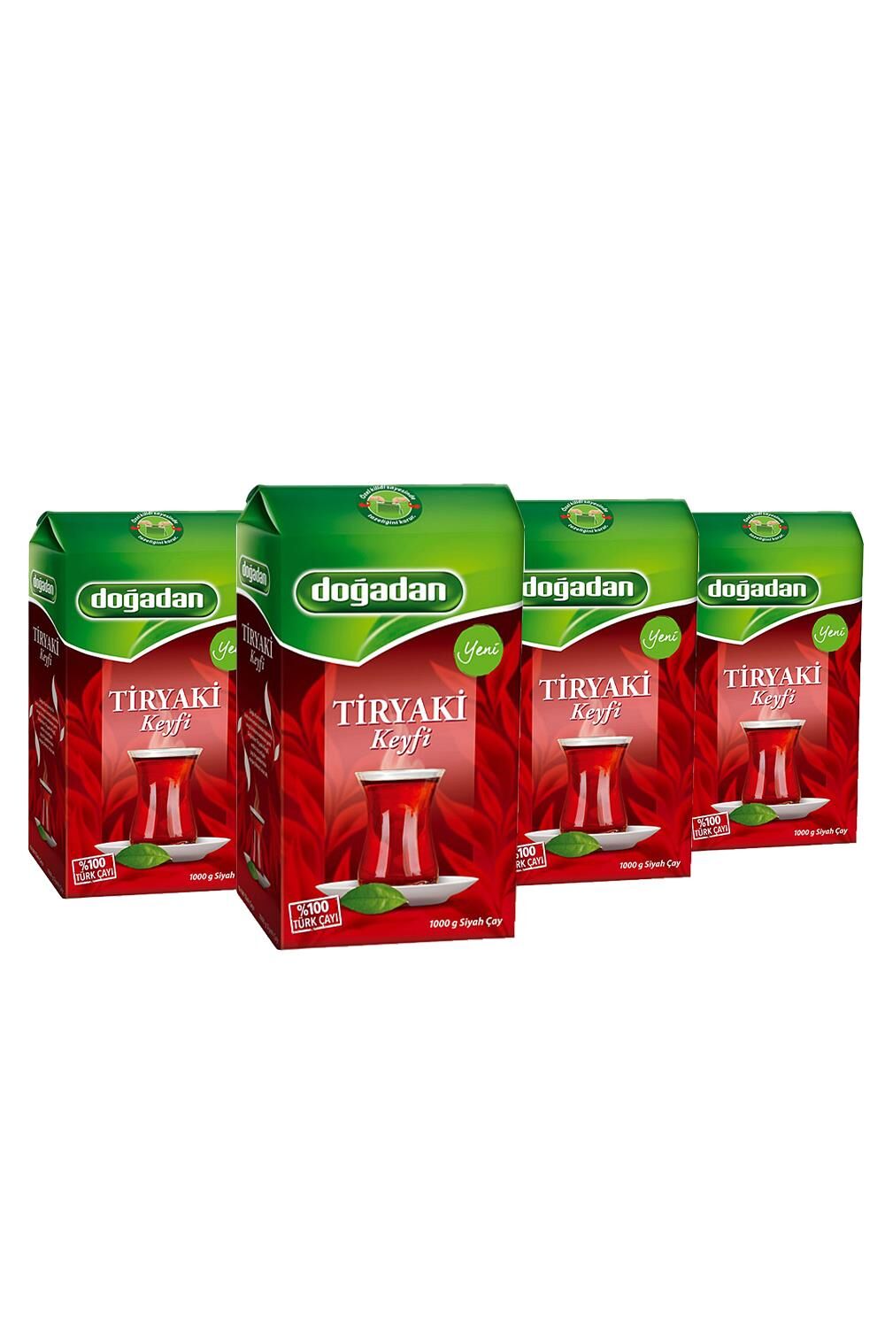 Doğadan Tiryaki Siyah Dökme Çay 1 kg - 4 Adet