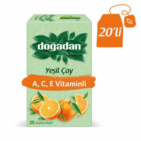 Doğadan Yeşil Çay A,C,E Vitaminli 20 'Li