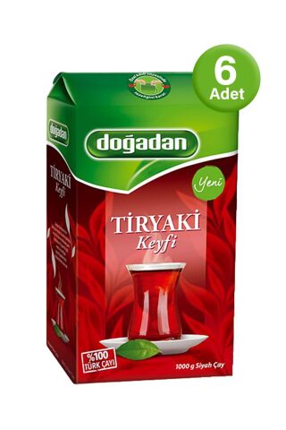 Doğadan Tiryaki Siyah Dökme Çay 1 kg - 6 Adet