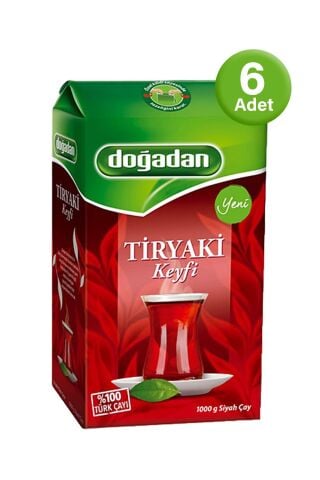 Doğadan Tiryaki Siyah Dökme Çay 1 kg - 6 Adet