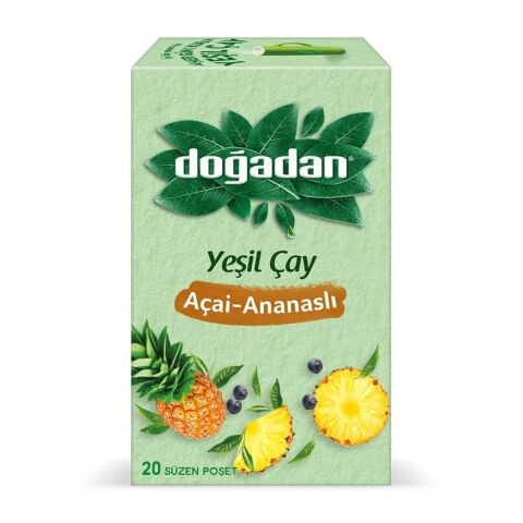 Doğadan Yeşil Çay Açai Ananaslı Bardak Poşet Çay