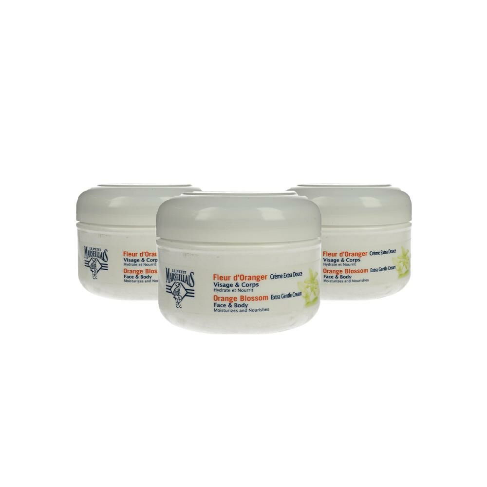 Le Petit Marseillais Yüz ve Vücut Kremi Portakal Çiçeği 200 ml x 3