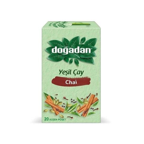 Doğadan Yeşil Çay Chai Poşet Bardak Çay