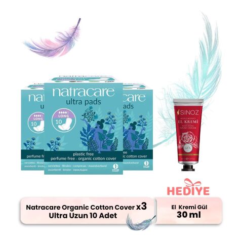 Natracare Ultra Uzun 10' lu x 3, El Kremi Hediyeli