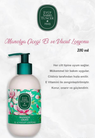 280 ml  Manolya Çiçeği Losyon, 150'li Kiraz Çiçeği, Verbena 50'li, Mandalina 50'li ve Rosie