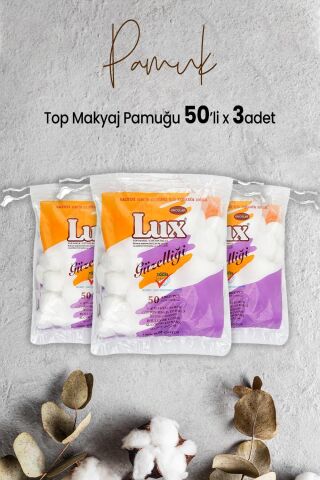 Lux Top Makyaj Pamuğu 50'li x 3 Adet