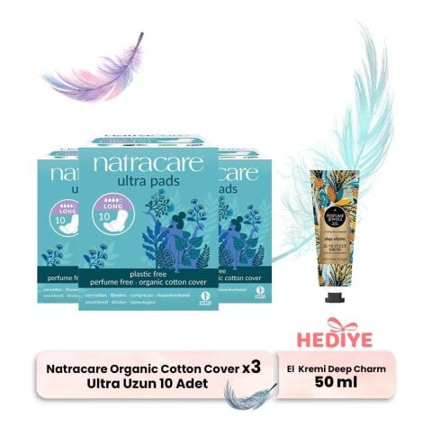 Natracare Ultra Uzun 10' lu x 3, El Kremi Hediyeli