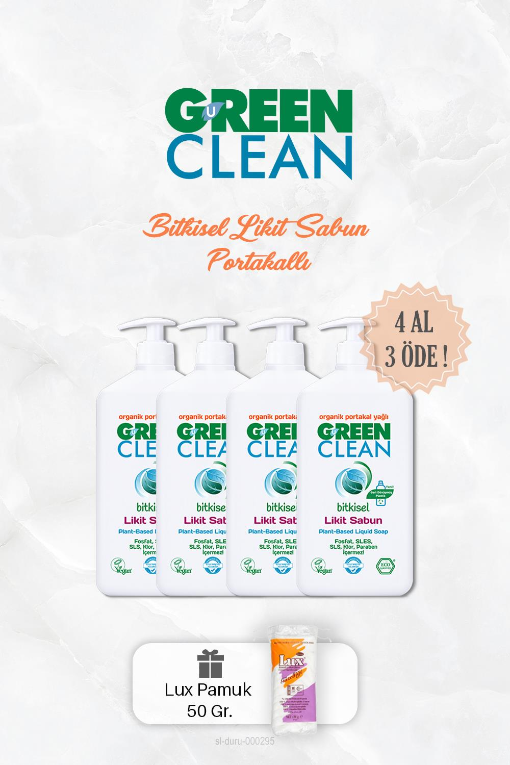 4 AL 3 ÖDE Bitkisel Likit Sabun Portakallı 500 ml