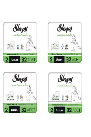 Natural Ultra Hassas Günlük Ped No:2 Uzun 128 Adet Ped Fırsat Paketi