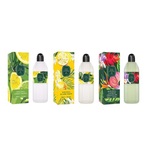 Eyüp Sabri Tuncer Kolonya Çeşme Limonu, Klasik Limon ve Yağmur Ormanları Pet Şişe 400 ml