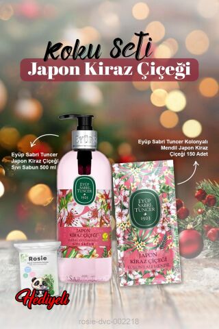 Eyüp Sabri Japon Kiraz Çiçeği Sıvı Sabun 500 ml ve 1500 ml ve Rosie Pamuk