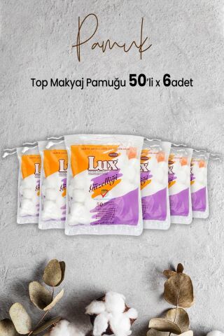 Lux Top Makyaj Pamuğu 50'li x 6 Adet