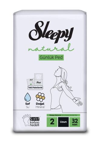 Natural Hijyenik Ped Uzun 20'li Günlük Ped Uzun 32'li