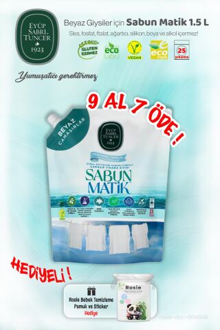 Eyüp Sabri Beyazlar 9 AL 7 ÖDE Sıvı Sabun Matik 1.5 L ve ROSIE Hediye
