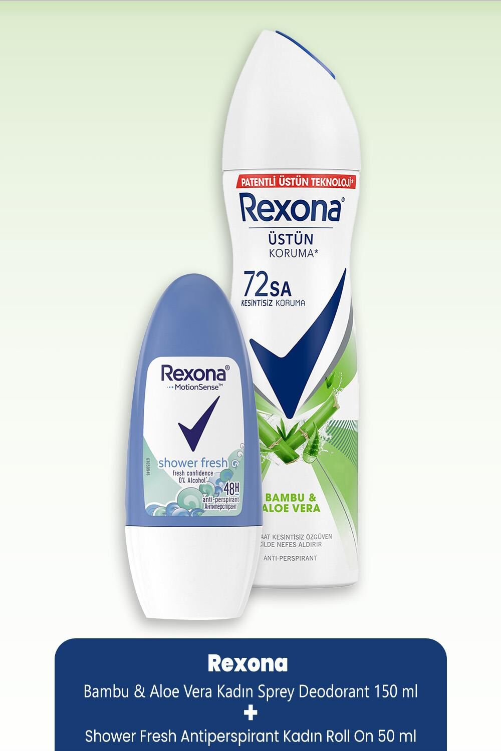 Rexona Bambu & Aloe Vera Kadın Deodorant 150 ml & Shower Fresh Roll On 50 ml
