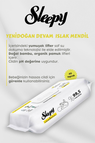 Yenidoğan Devam 40' lı Islak Mendil 12 Paket Yeşil Cold Mix Hediyeli