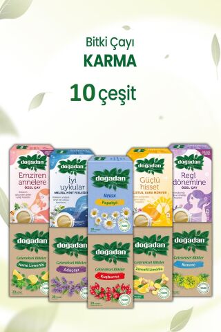 Doğadan Bitki Poşet Çayları 10 Çeşit