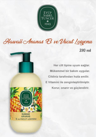 Hawaii Ananas Losyon 280 ml, Gül suyu 30'lu, Kiraz Çiçeği 150'li, Verbena & Zinde 50'li, ve Rosie