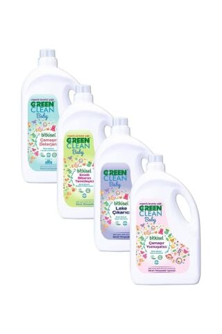 Green Clean Baby Çamaşır Det. + Yumuşatıcı + Leke Çıkarıcı + Emzik Biber. Tem. 2.75 lt