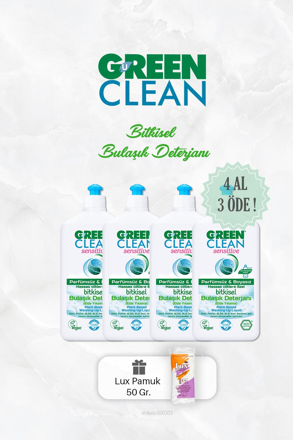 4 AL 3 ÖDE Bitkisel Bulaşık Deterjanı Sensitive 500 ml