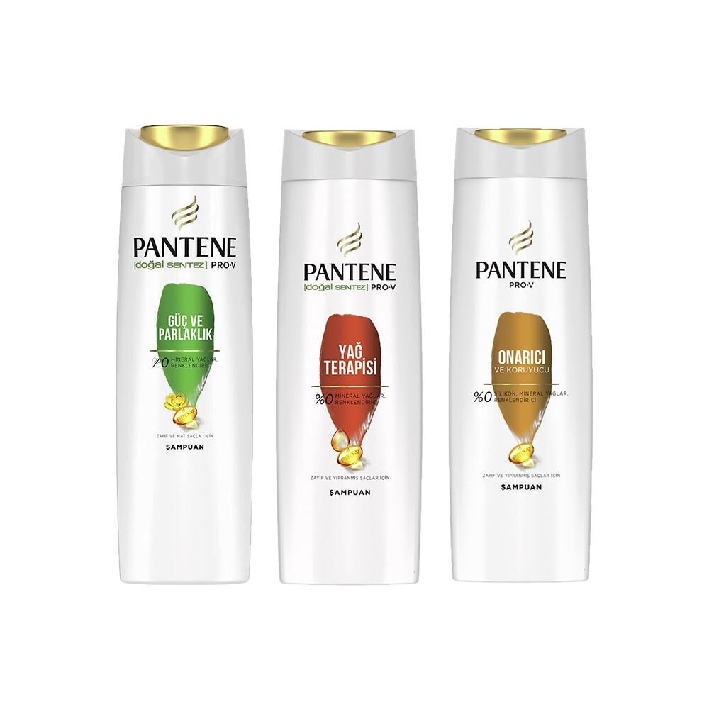 Pantene Şampuan Pro-V Güç Ve Parlaklık, Yağ Terapisi ve Onarıcı
