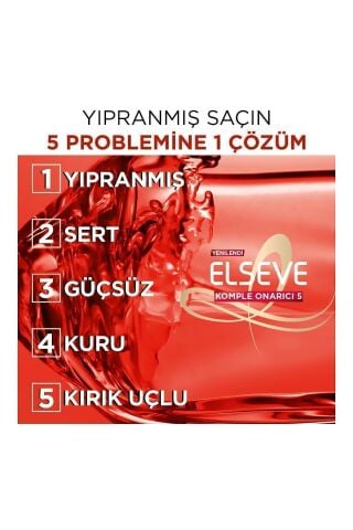 Elseve Komple Onarıcı 5 Yapılandırıcı Şampuan 360ml & Bakım Kremi 360ml & Saç Maskesi