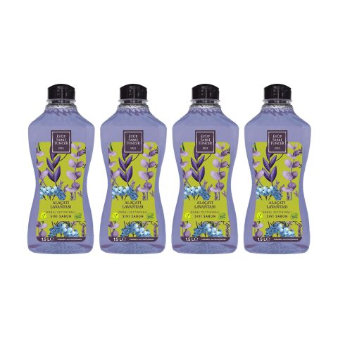 Eyüp Sabri Tuncer Alaçatı Lavantası Doğal Zeytinyağlı Sıvı Sabun 1,5 lt x 4