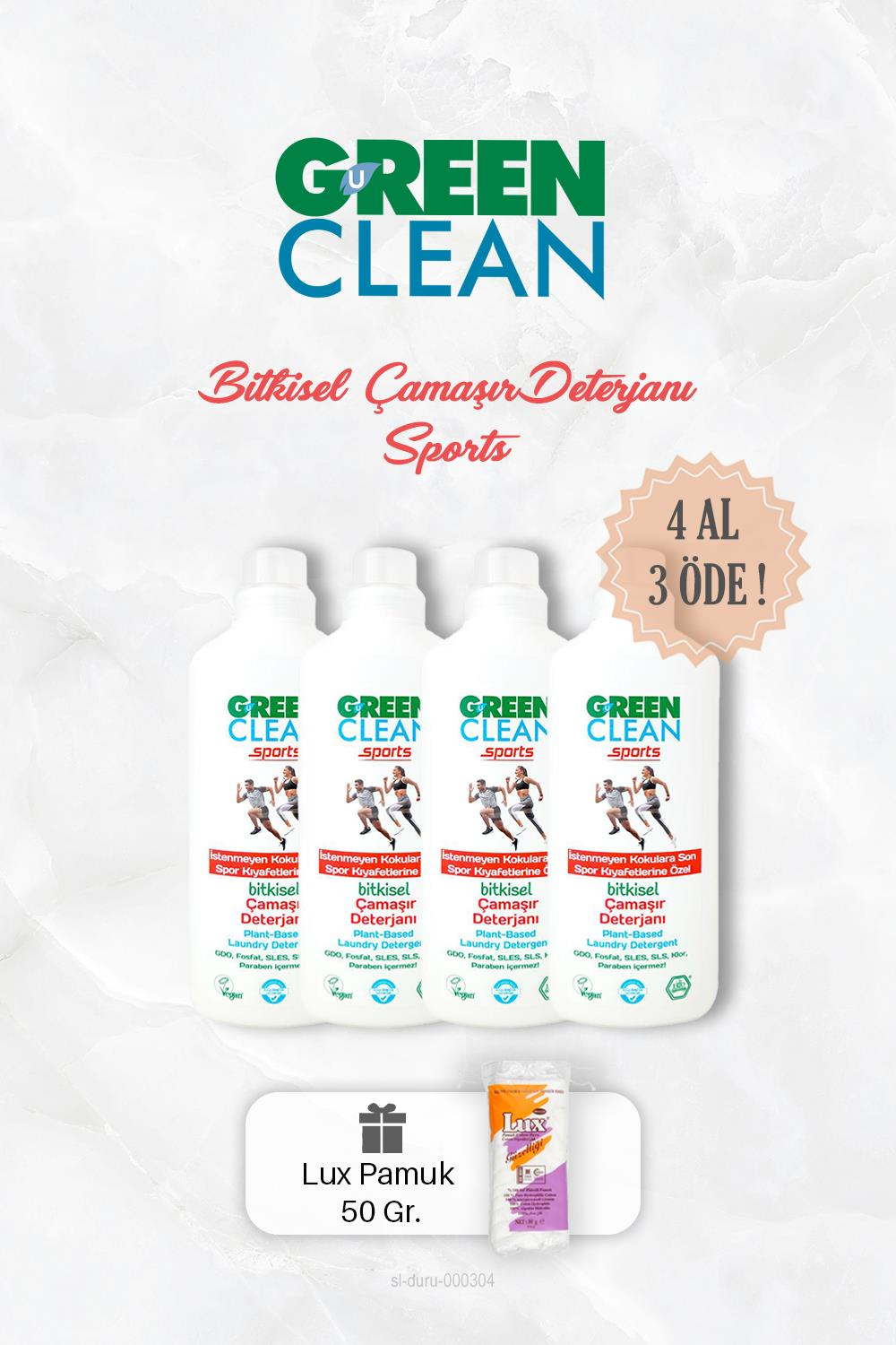 4 AL 3 ÖDE Bitkisel  Çamaşır Deterjanı Sports 1000 ml